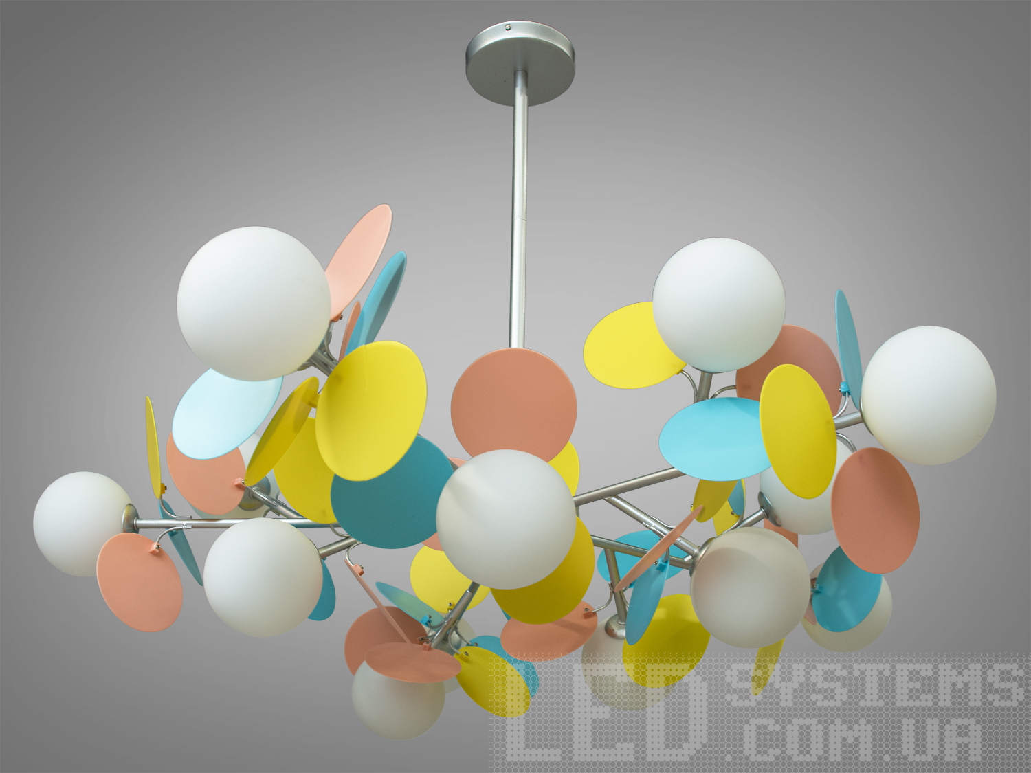 Справжня магія світла і кольорів, неперевершена люстра в стилі Loft на 15 плафонів