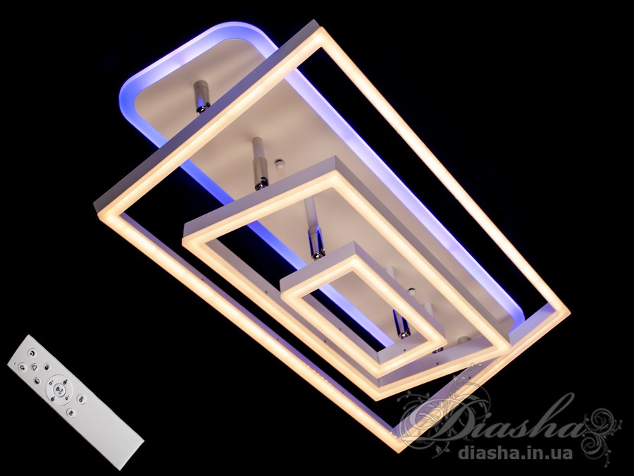 Стельова LED-люстра з диммером та підсвічуванням, 130W