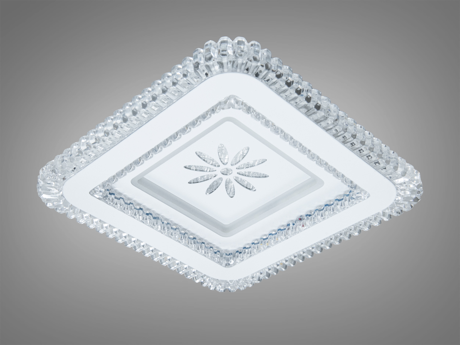 Світлодіодна стельова люстра сіра 42 Вт до 7 м²