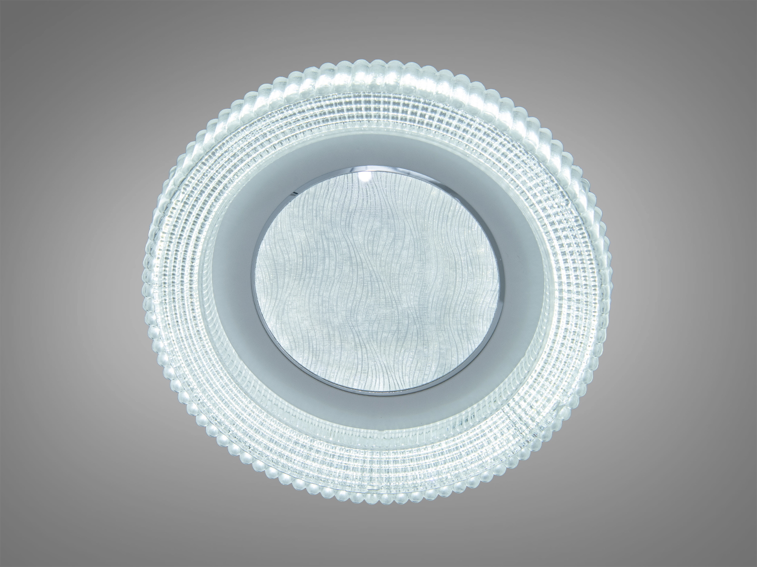 Світлодіодний стельовий світильник-таблетка 25 Вт з перемиканням CCT через настінний вимикач. Білий корпус, скляний плафон, підходить для площ до 4 м².