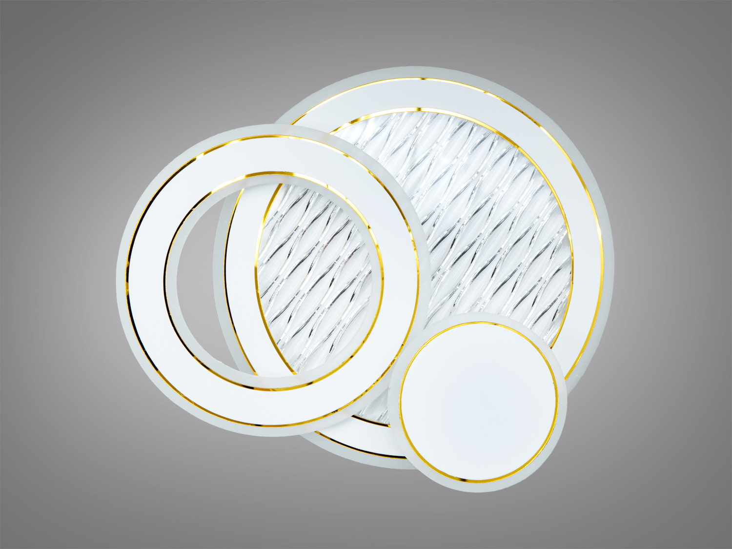 Стельова люстра LED Diasha біла 56Вт 3 модулі CCT