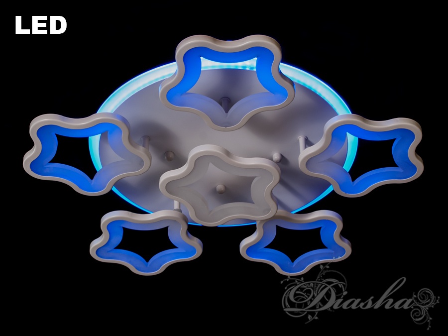 Стельова LED-люстра з диммером і підсвіткою, 105W