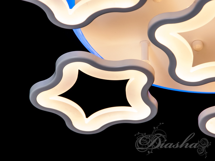 Стельова LED-люстра з диммером і підсвіткою, 105W