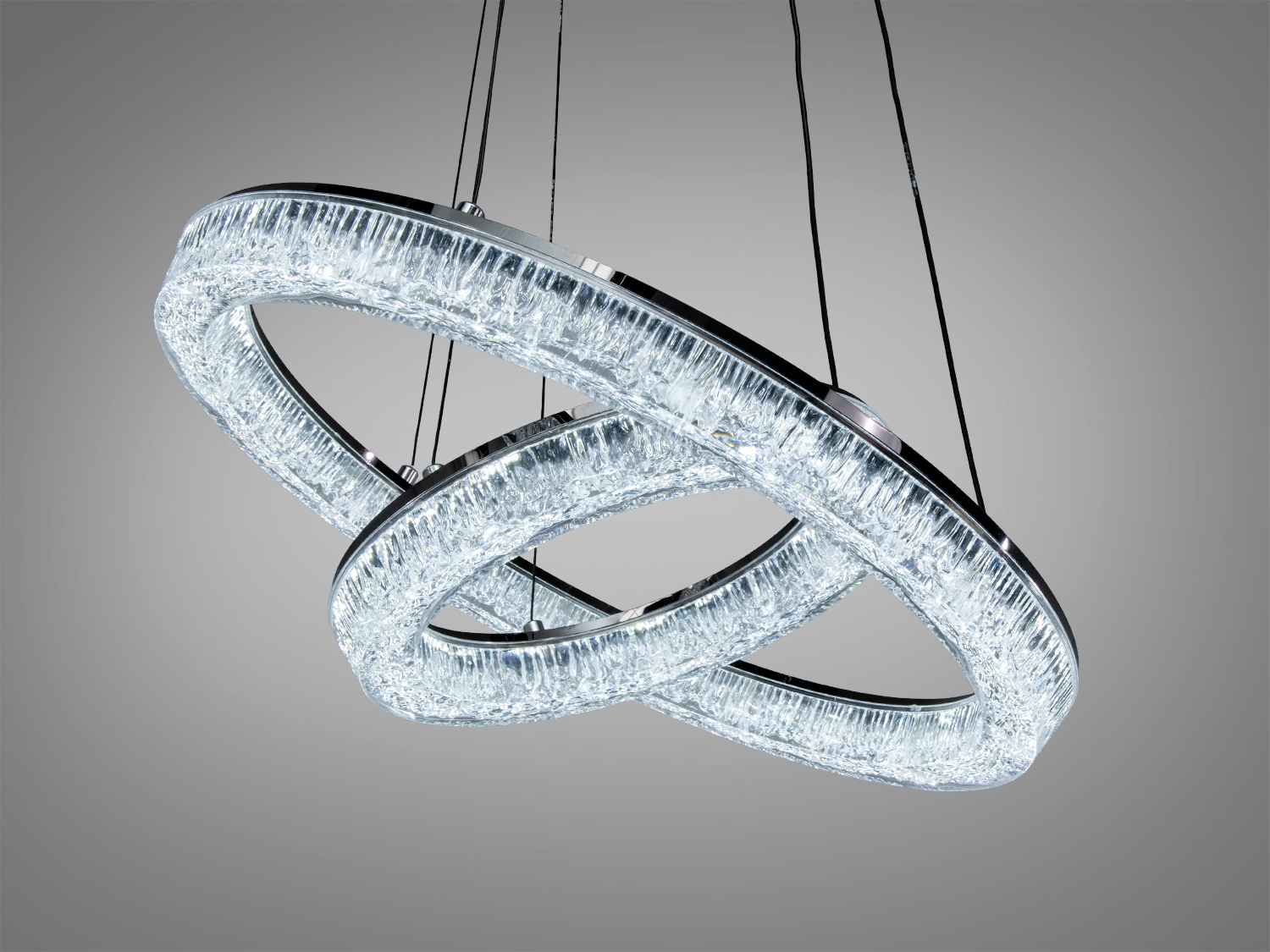 Підвісна LED люстра чорна 54W