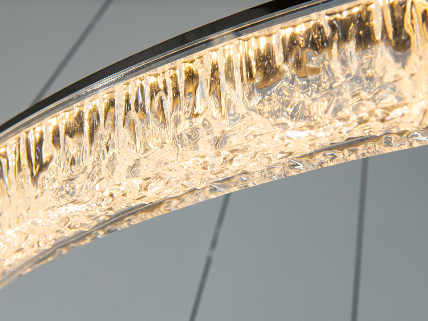 Підвісна LED люстра 3 кільця 125W чорна