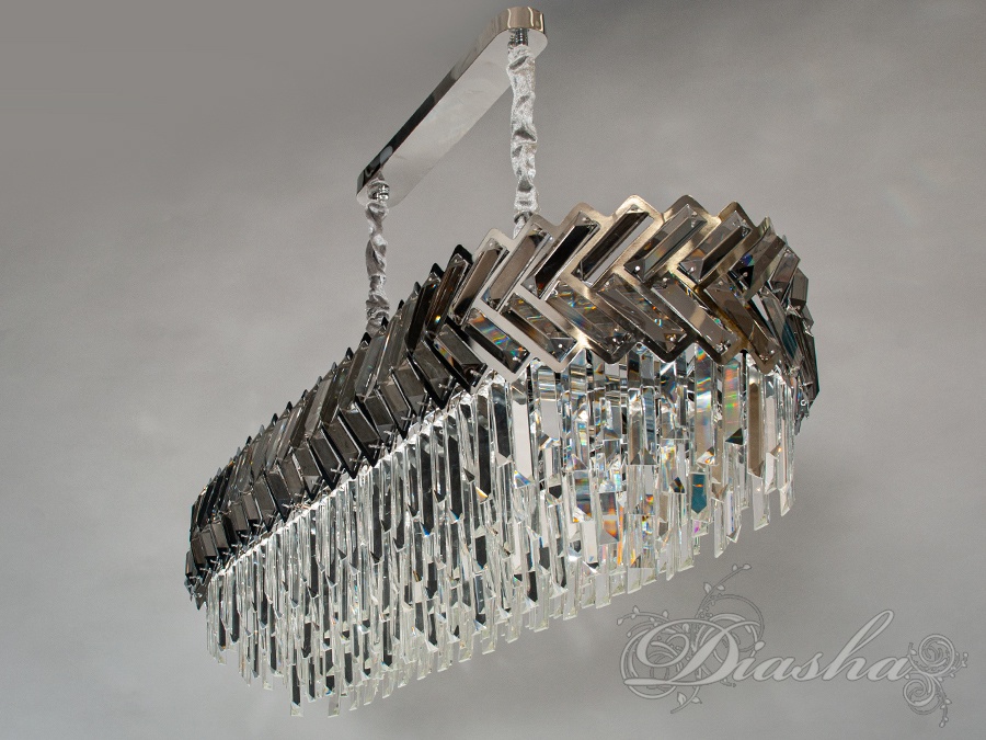 Хрустальная люстра овальной формы для гостиной