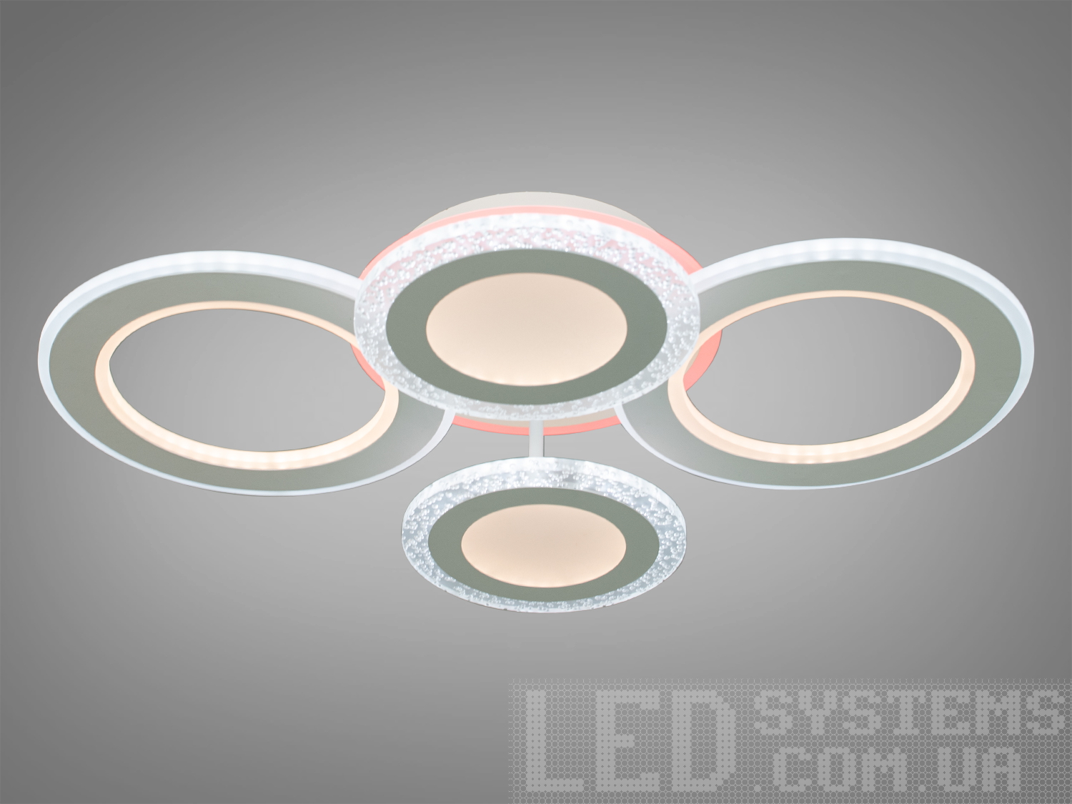 Стельова LED-люстра з диммером та підсвічуванням, 120W