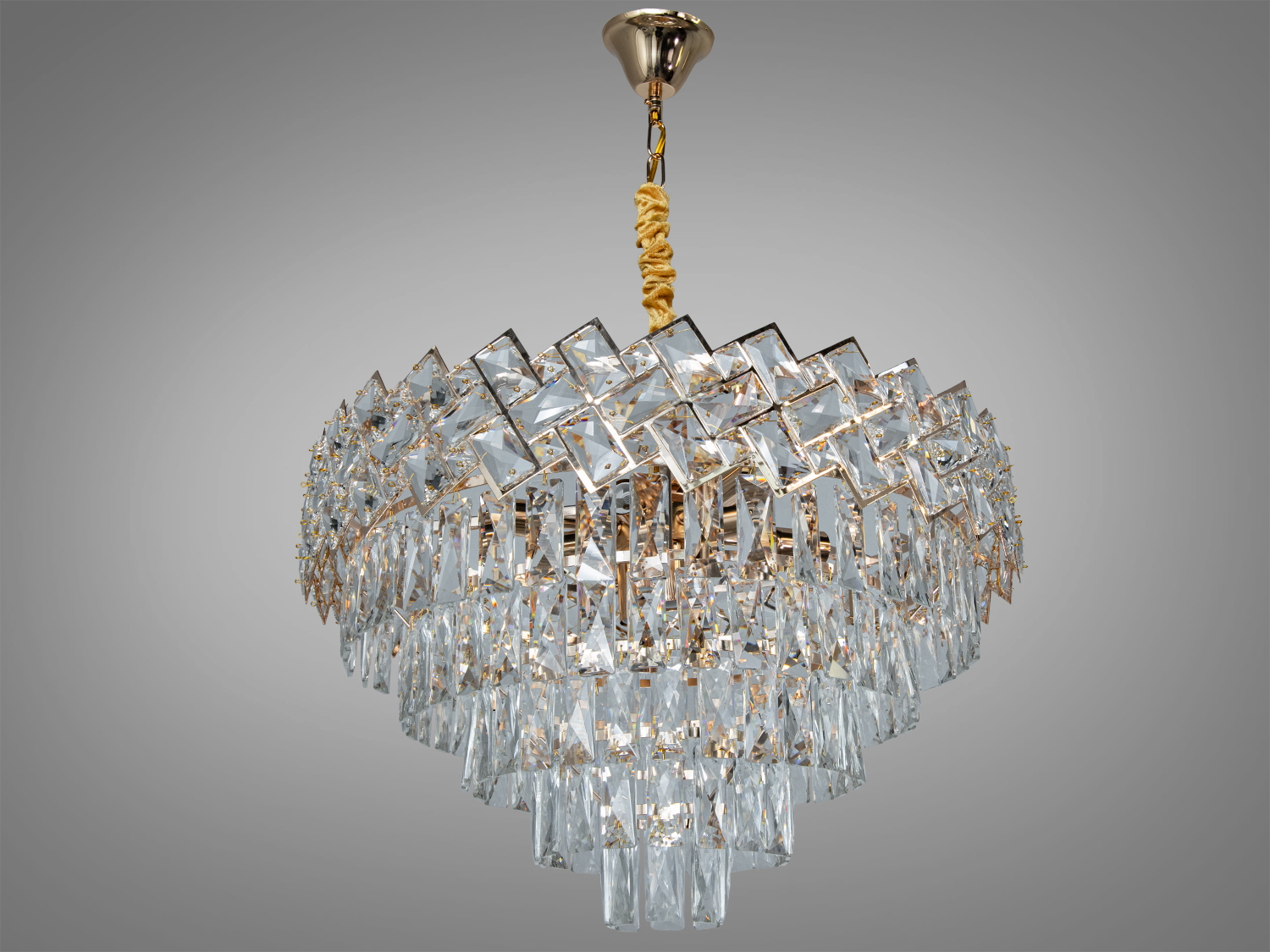 Кришталева люстра Diasha золото 11 ламп до 20 м²