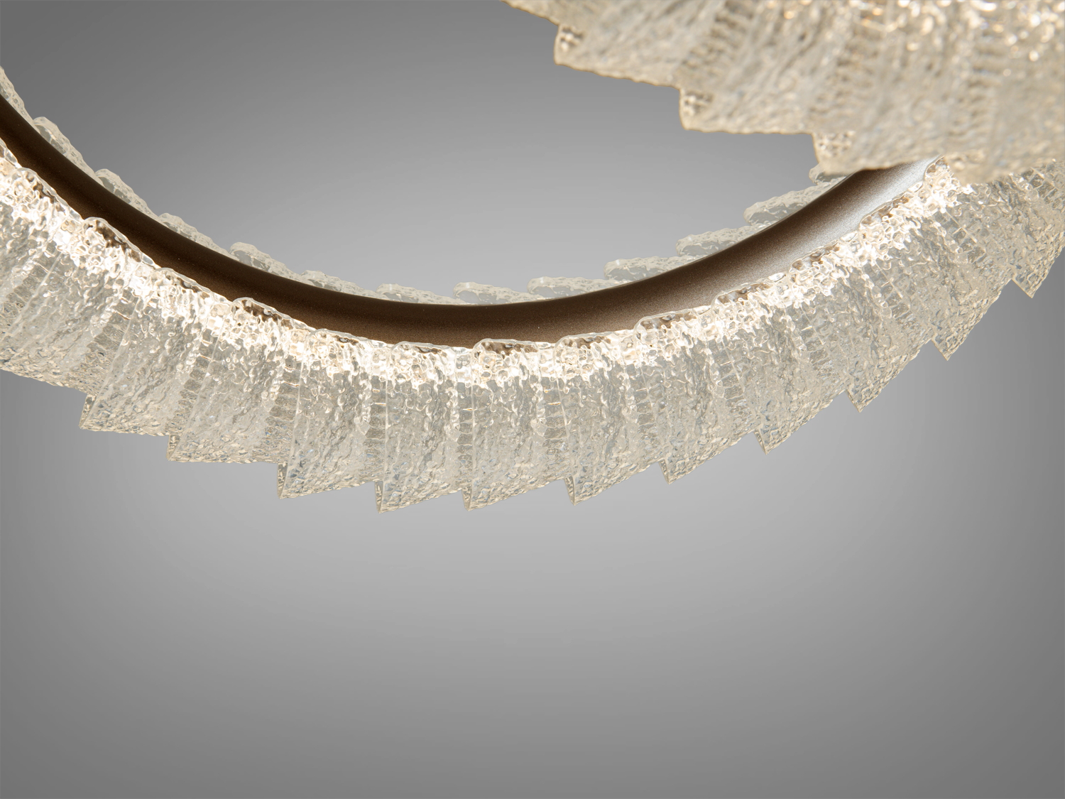 Стельова LED люстра шампань 80W з пультом