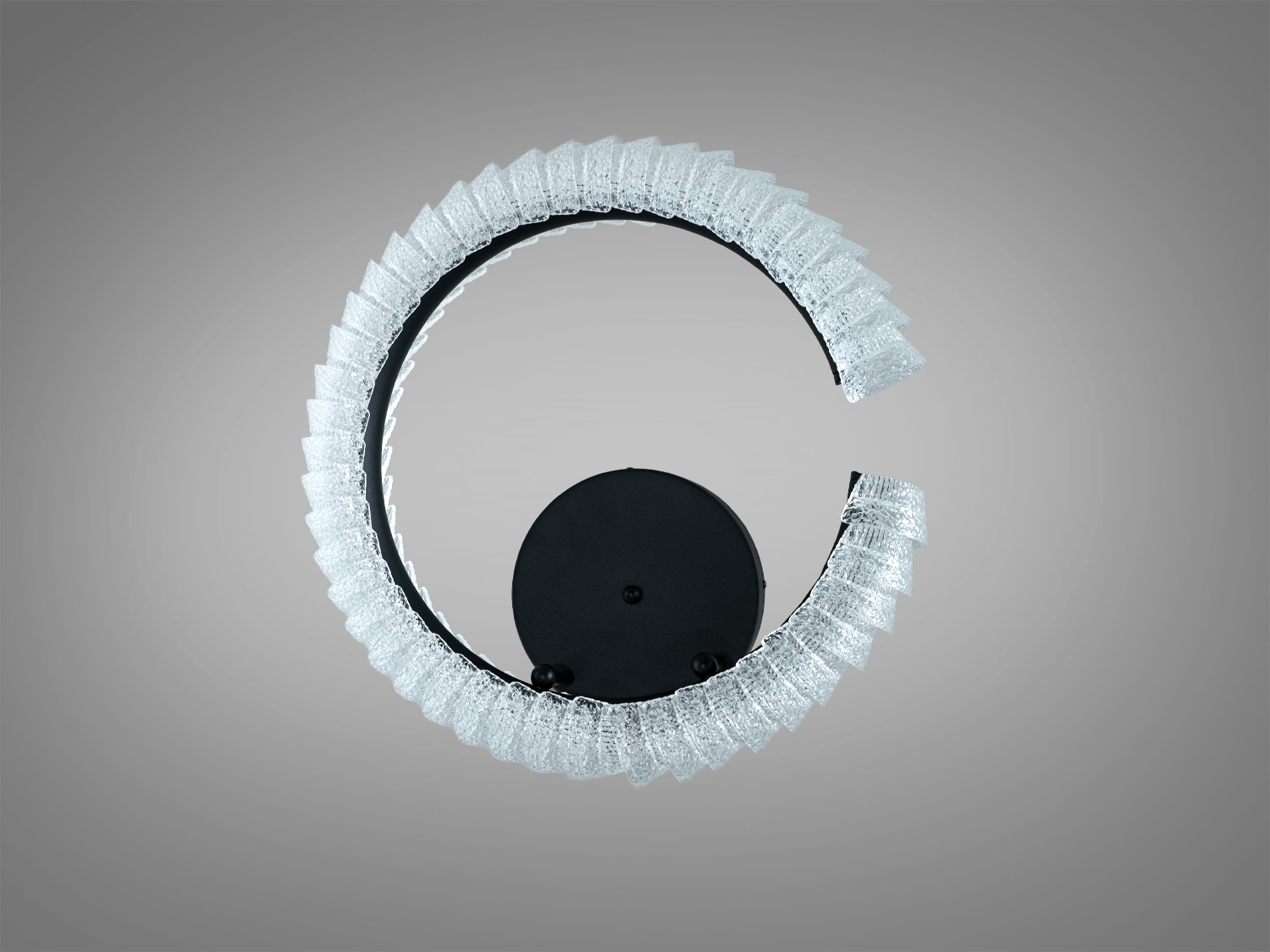 Стельовий світильник з овальними LED-кільцями, що кріпляться на металеву основу. Призначений для стельового монтажу, забезпечує рівномірне освітлення.