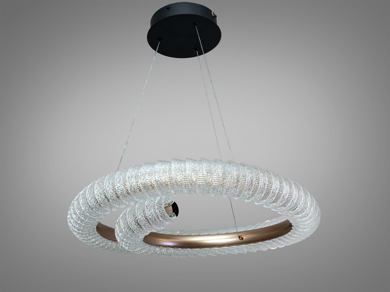 Підвісна LED люстра Diasha шампань 86Вт пульт 3CCT