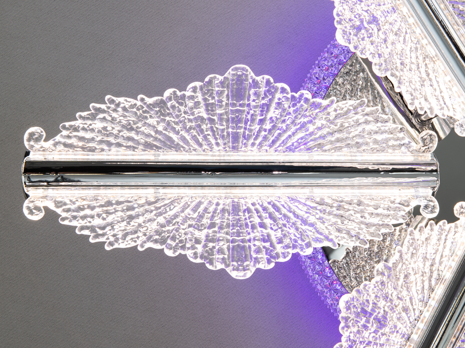 Стельова люстра Diasha хром LED з пультом 78 Вт