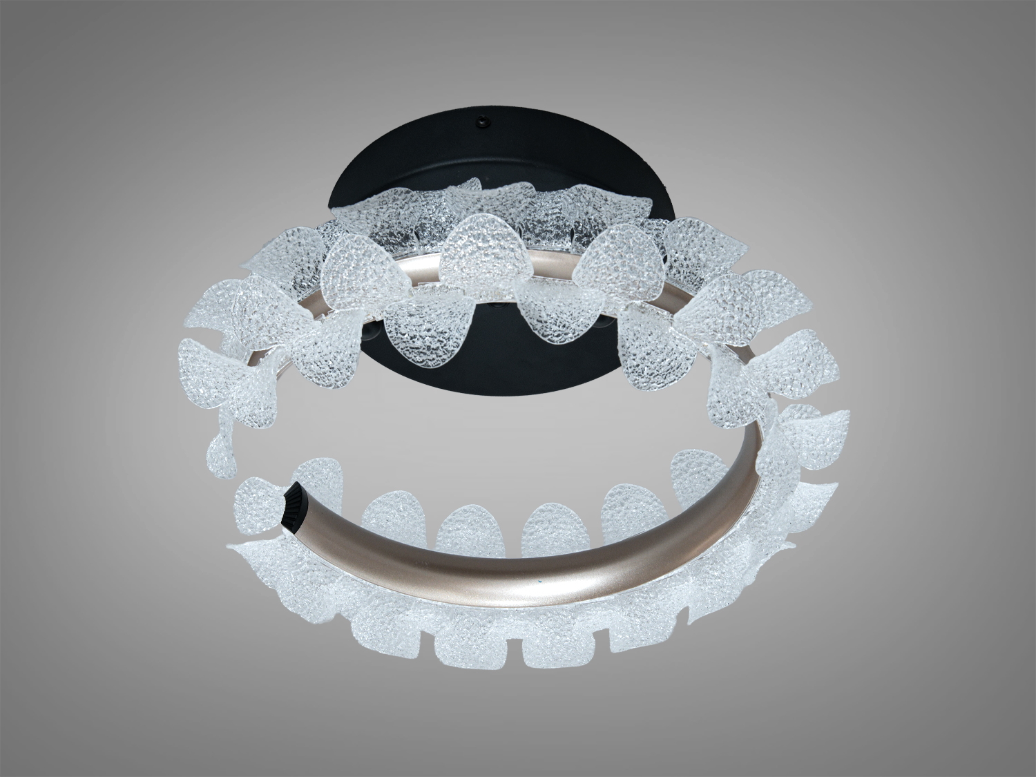 Підвісна LED люстра Diasha шампань 86Вт пульт 3CCT