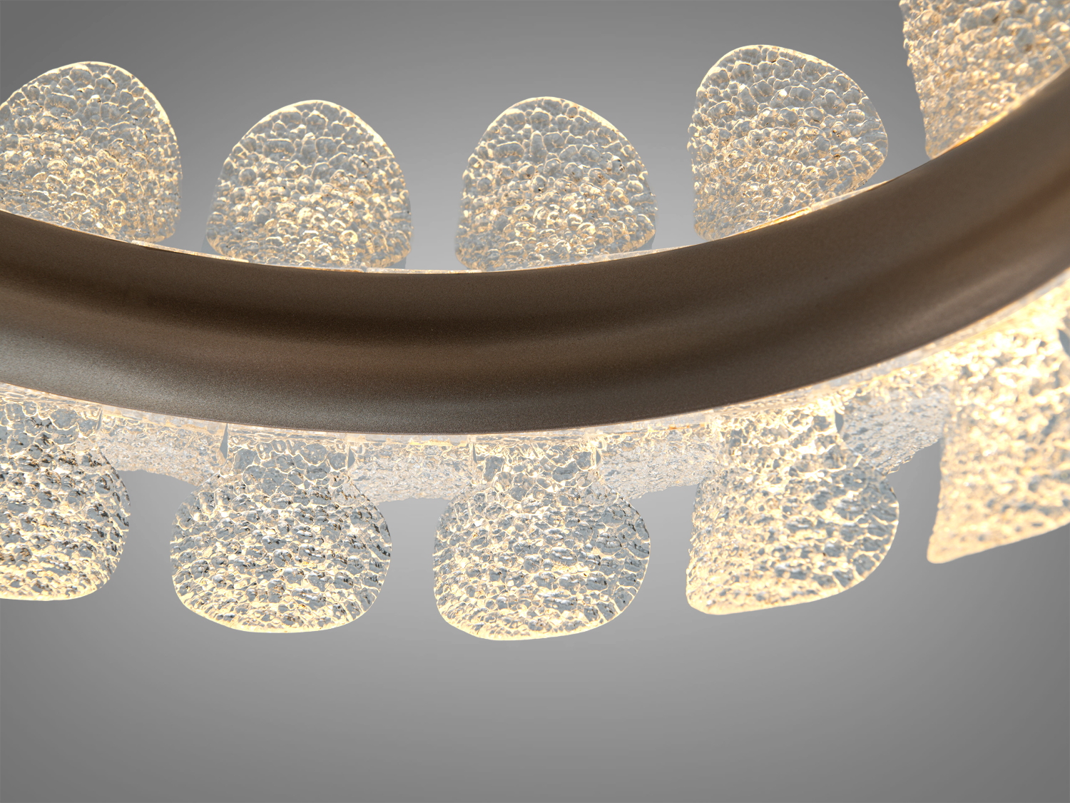 Підвісна LED люстра Diasha шампань 86Вт пульт 3CCT