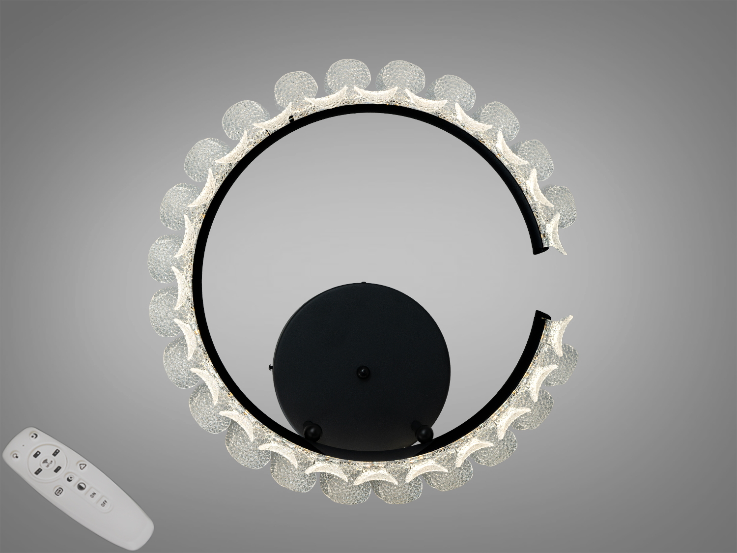 Підвісна LED люстра Diasha, шампань, 86Вт, 4675 лм. Пульт і настінний вимикач, 3 температури світла, регульована висота. Рекомендована площа 12–15 м².