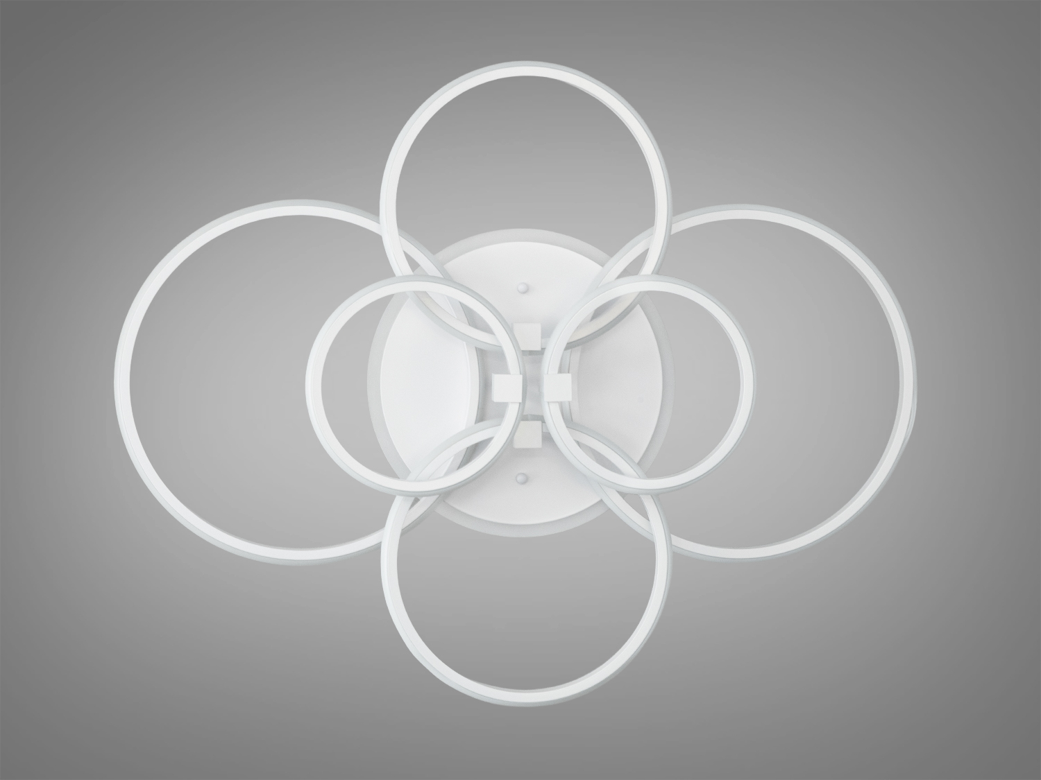 Стельова LED люстра Diasha чорна 80W 4 кільця