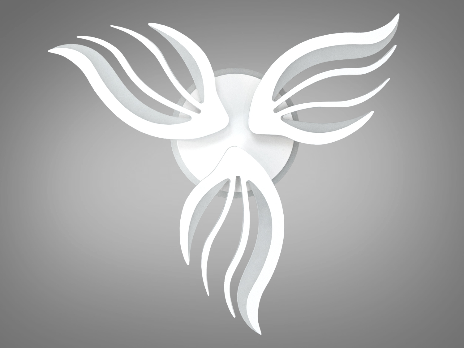 Стельова LED люстра біла 52Вт пульт димер 3модулі