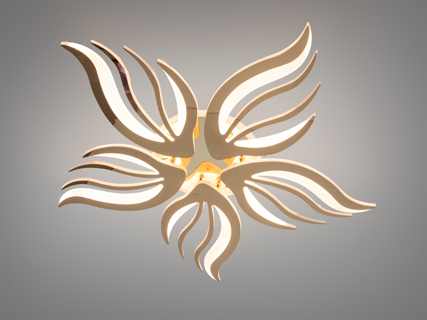 Декоративний світильник для стелі, хвилястий стиль, метал, світлодіодне світло, підходить для спальні.