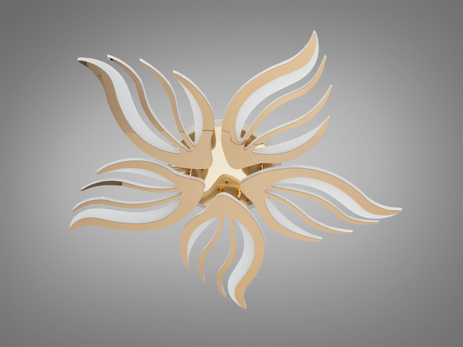 Стельова LED люстра золото 78Вт пульт димер