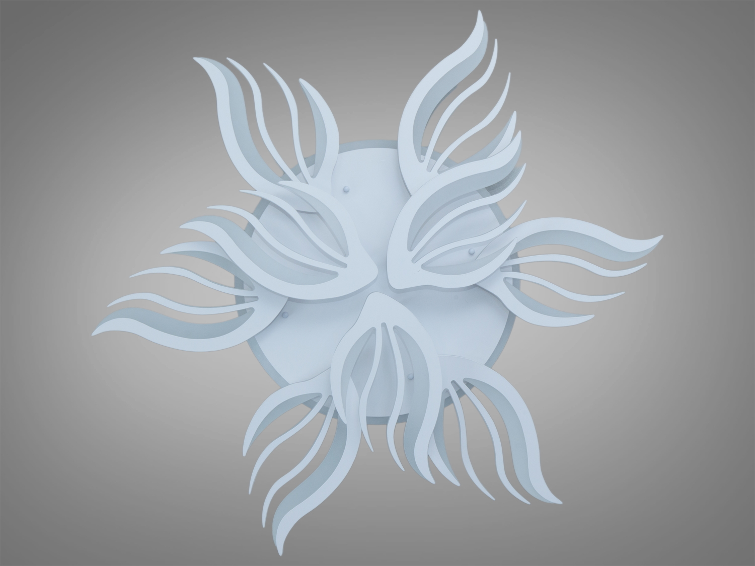 Стельова LED люстра з пультом 145 Вт біла 25 м²