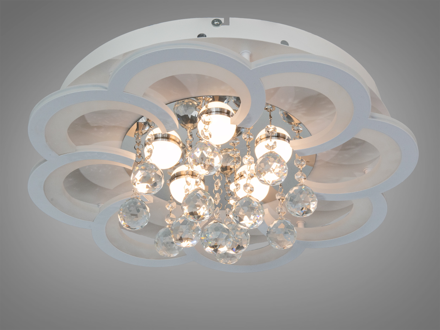 Стельова LED люстра біла 82Вт з пультом і димером