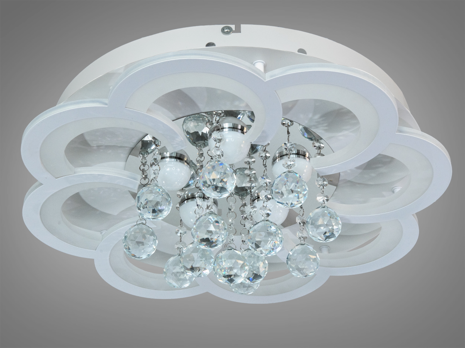 Стельова LED люстра біла 82Вт з пультом і димером