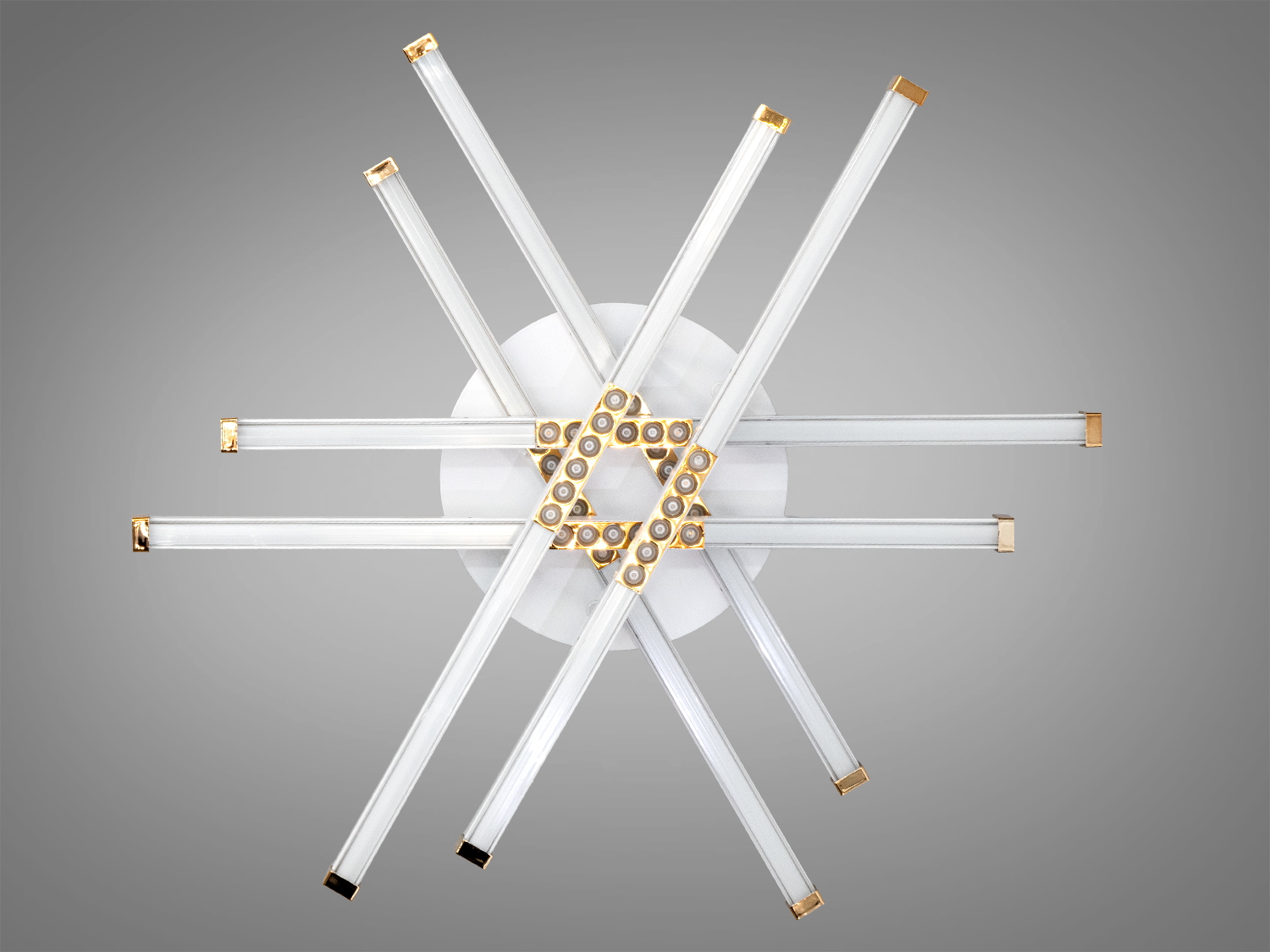 Стельова LED люстра біла 80Вт 6 ліній з пультом