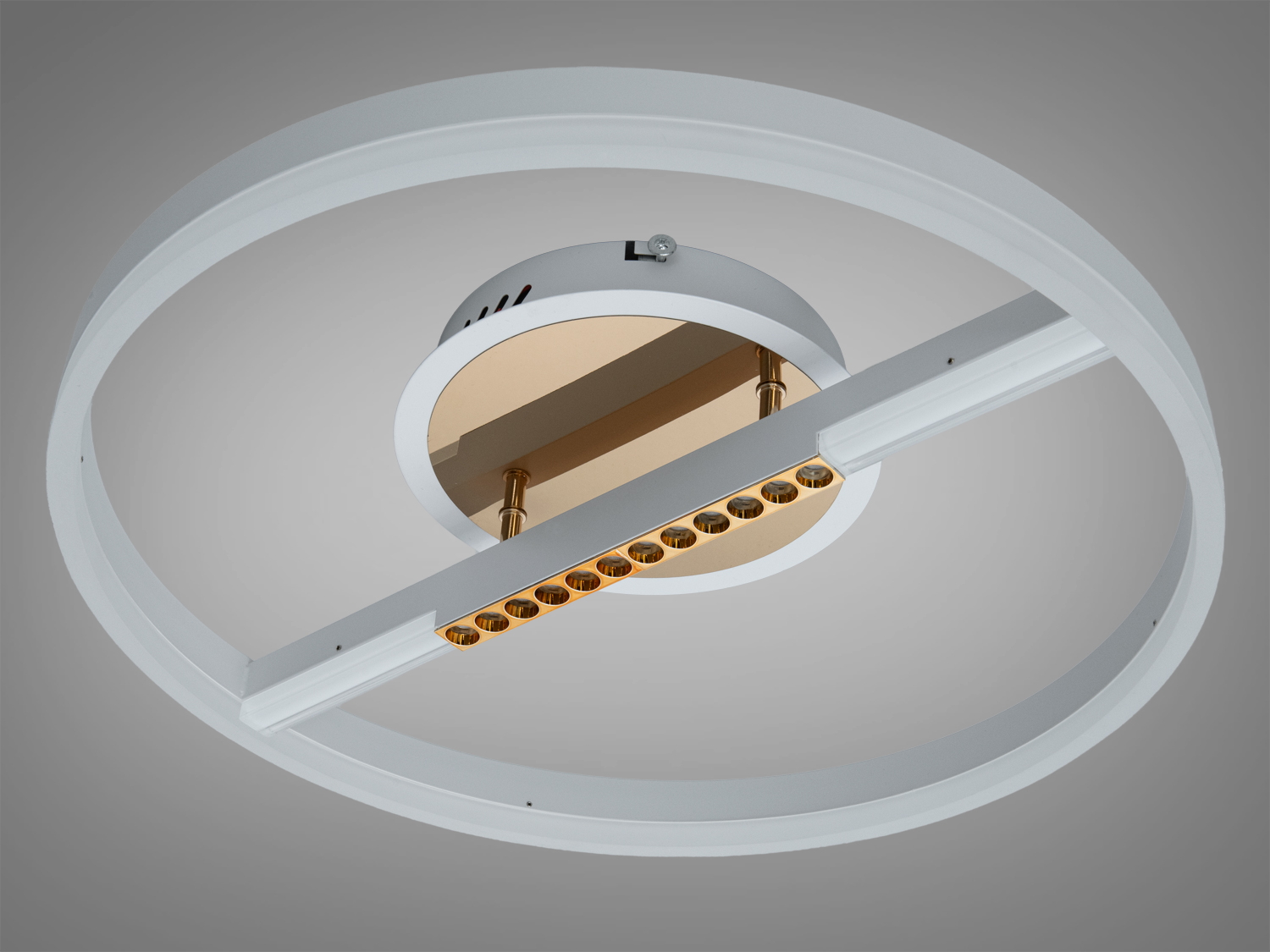 Стельова люстра Diasha біло-золота 48Вт 8кв пульт
