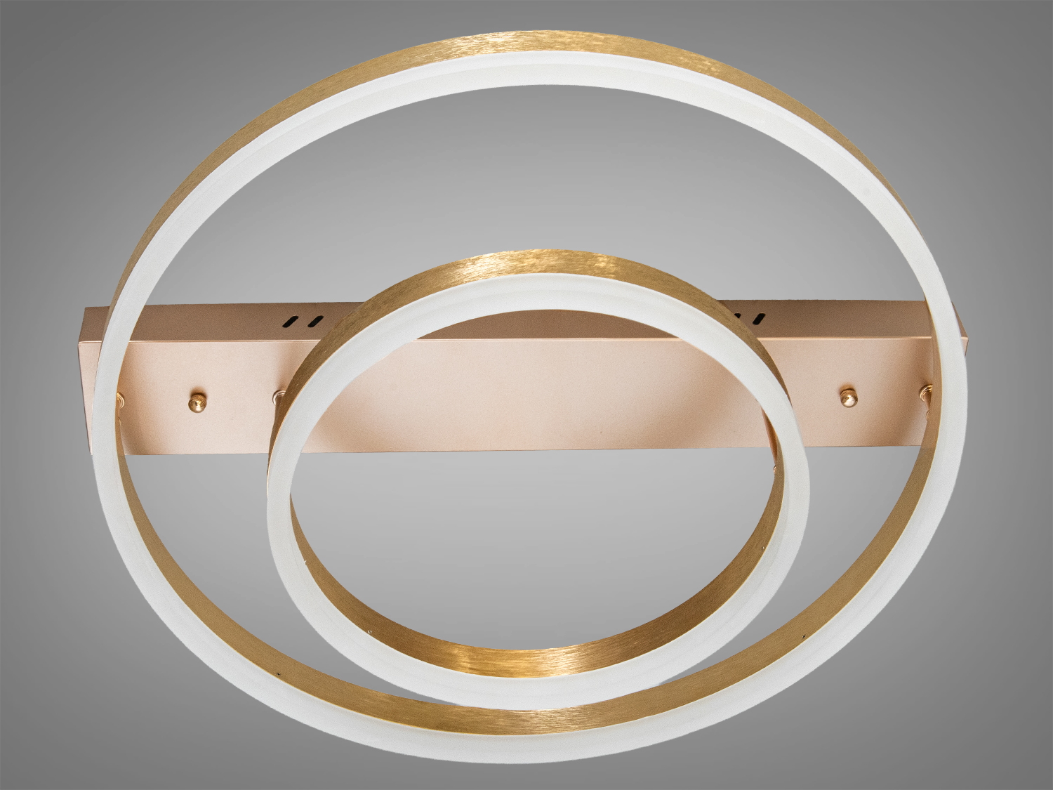 Стельова люстра золото 2 кільця 60Вт димер