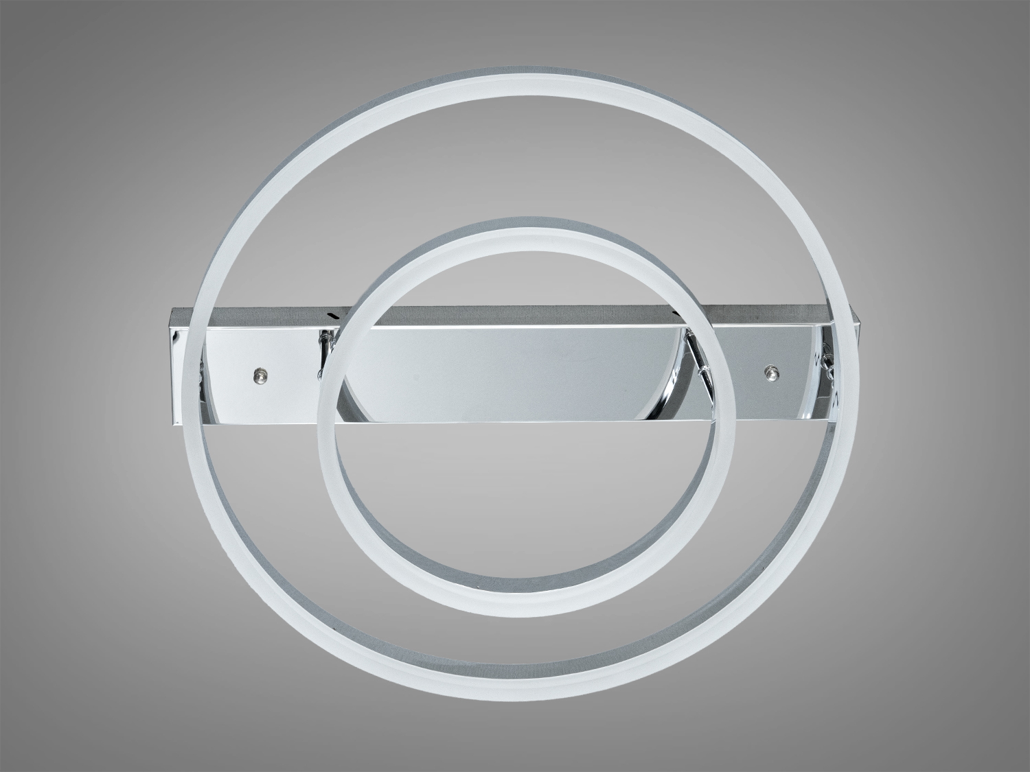 Стельова люстра LED хром 60Вт 2 кільця з пультом