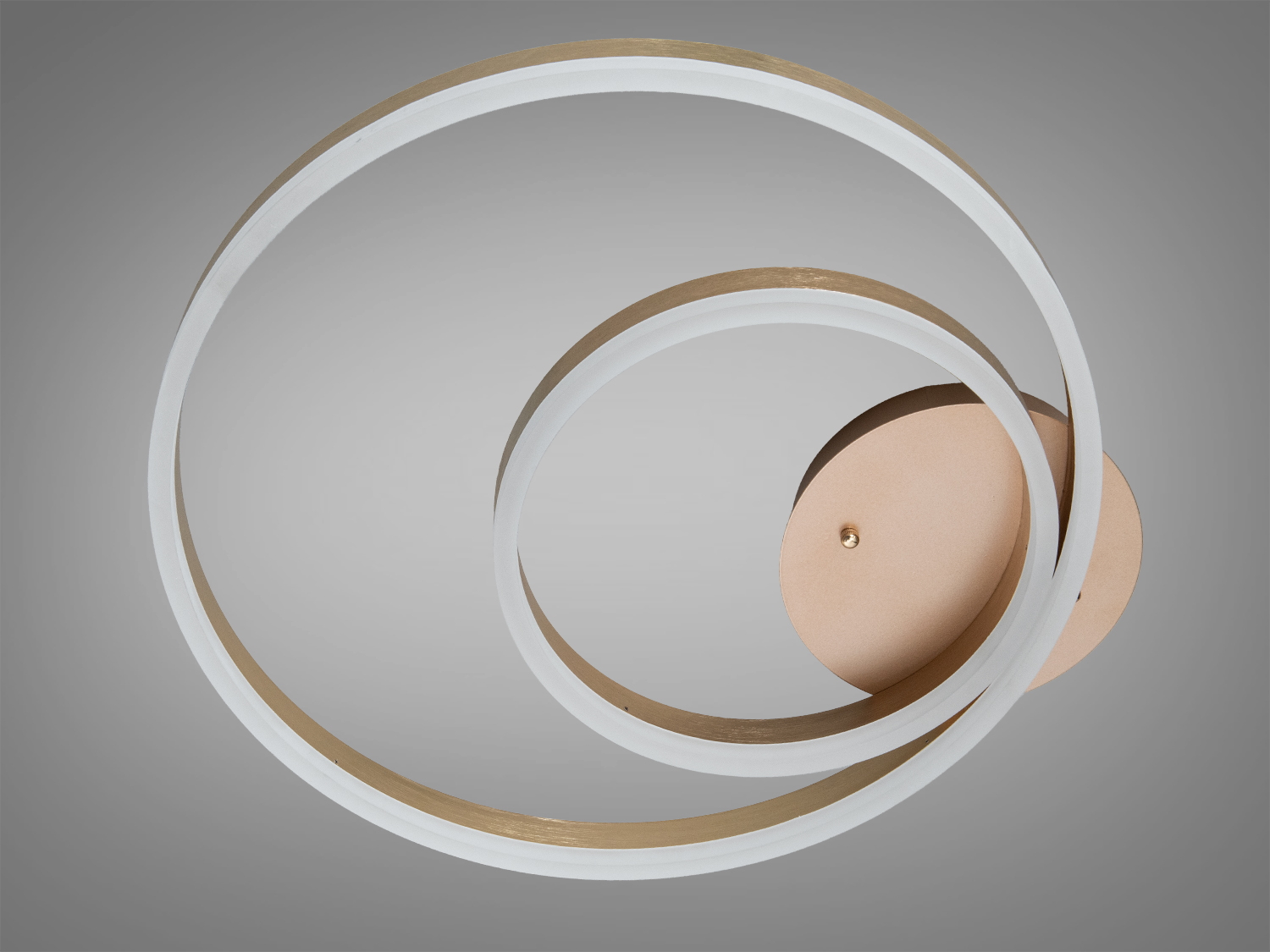 Люстра LED Diasha золото 2 кільця 58Вт димер