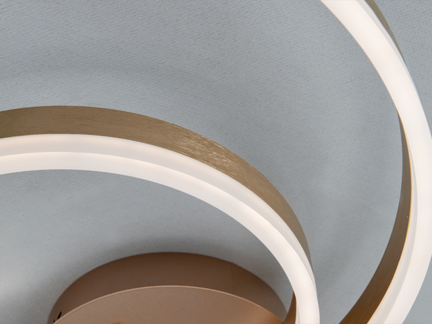 Люстра LED Diasha золото 2 кільця 58Вт димер