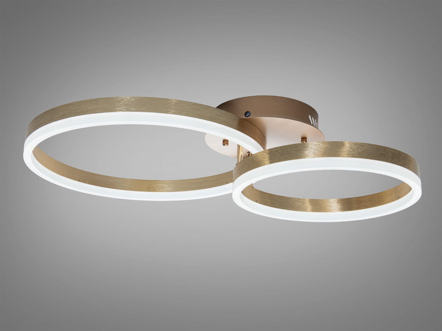Стельовий світильник з двома LED кільцями, виконаний у сучасному стилі. Підходить для монтажу в будь-якому інтер′єрі.