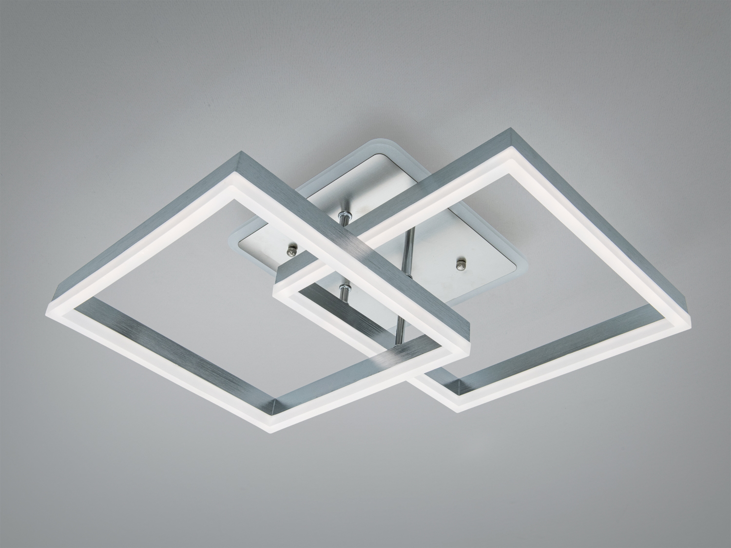 Світлодіодна стельова лампа, квадратна форма, біле світло, ідеальна для офісних приміщень.