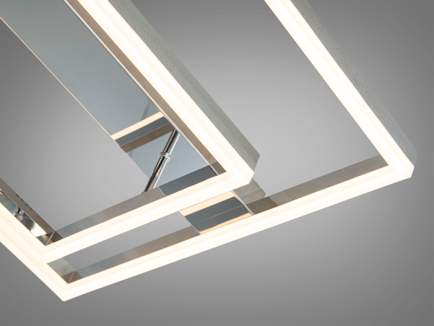 Люстра стельова LED Diasha хром 72W пульт квадрати