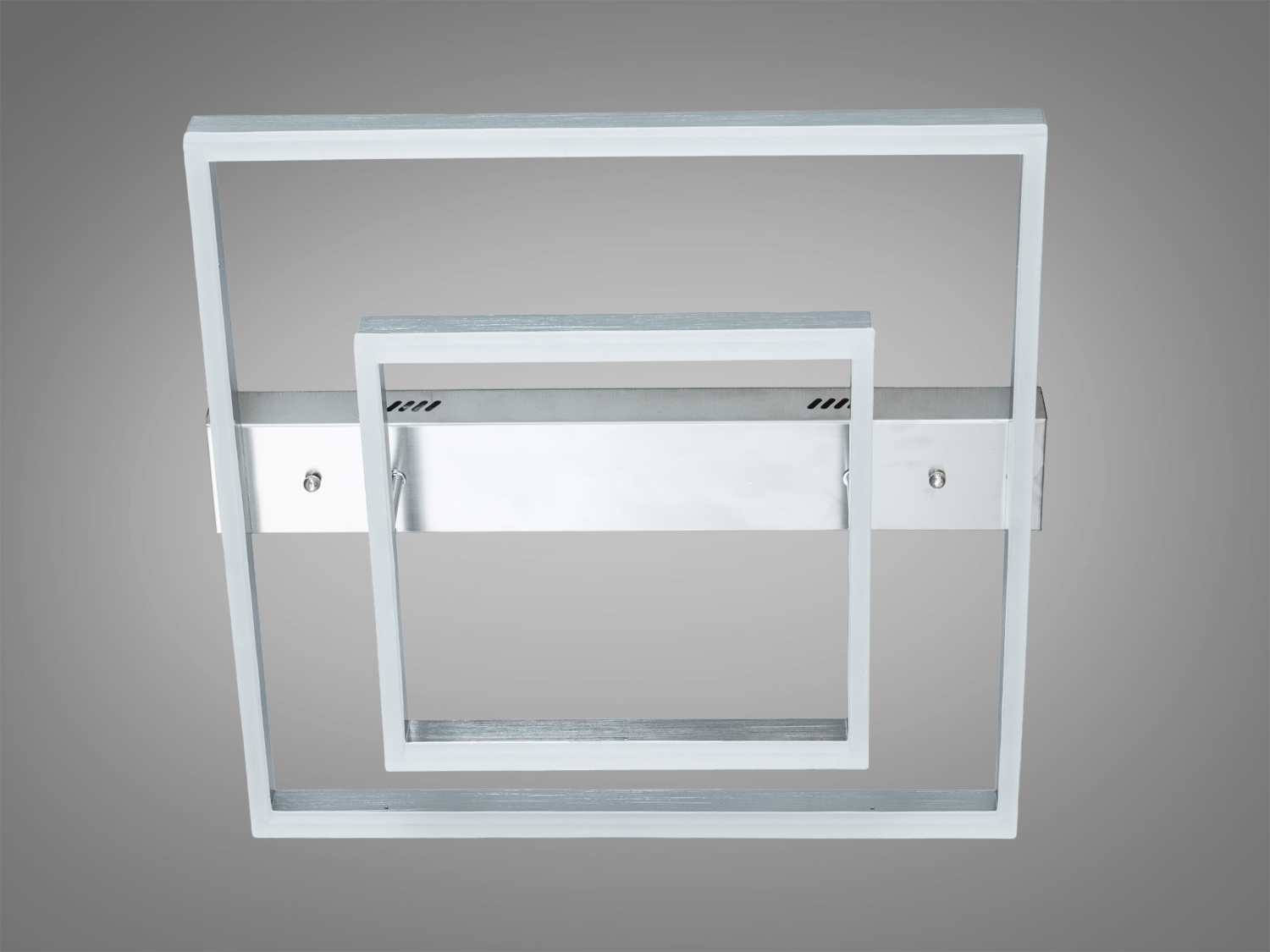 Стельова світлодіодна люстра 60 Вт матовий хром з пультом 3300 лм