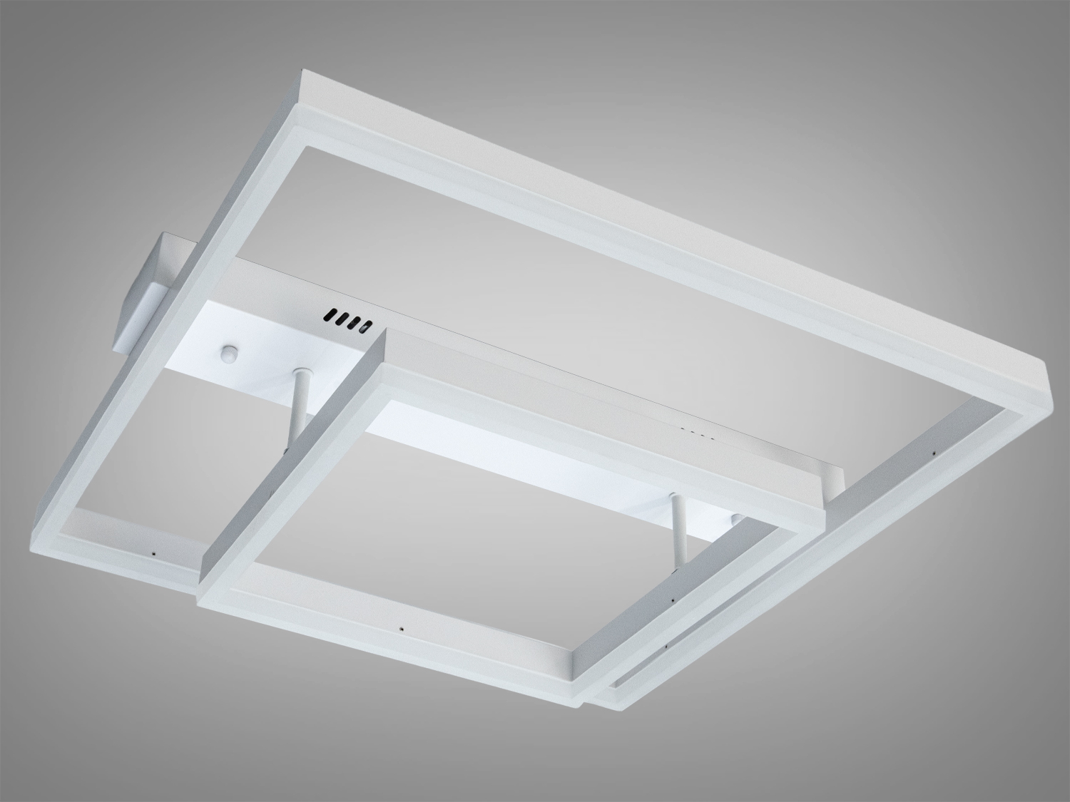 Люстра стельова LED біла 72Вт пульт 2 квадрати