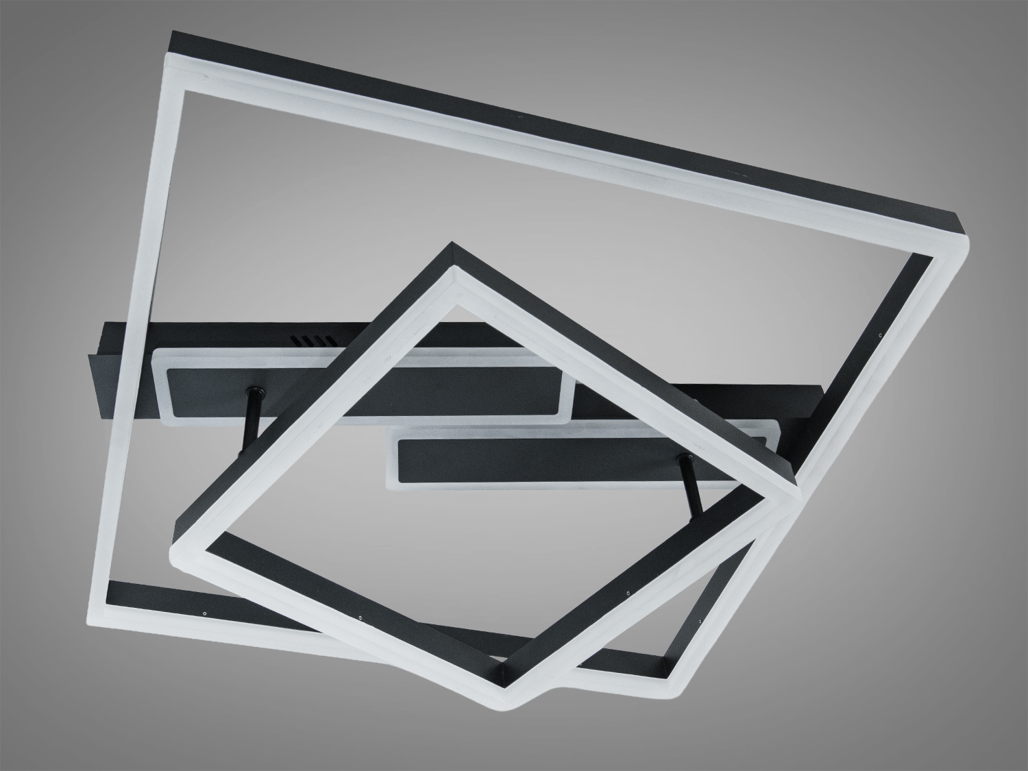 Стельова LED люстра Diasha чорна 85W пульт димер