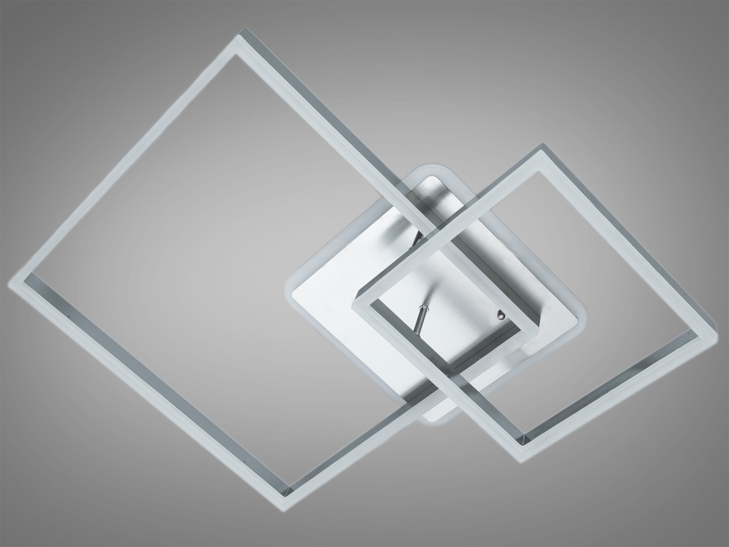 Стельова LED люстра матовий хром 84 Вт пульт димер до 15 м²