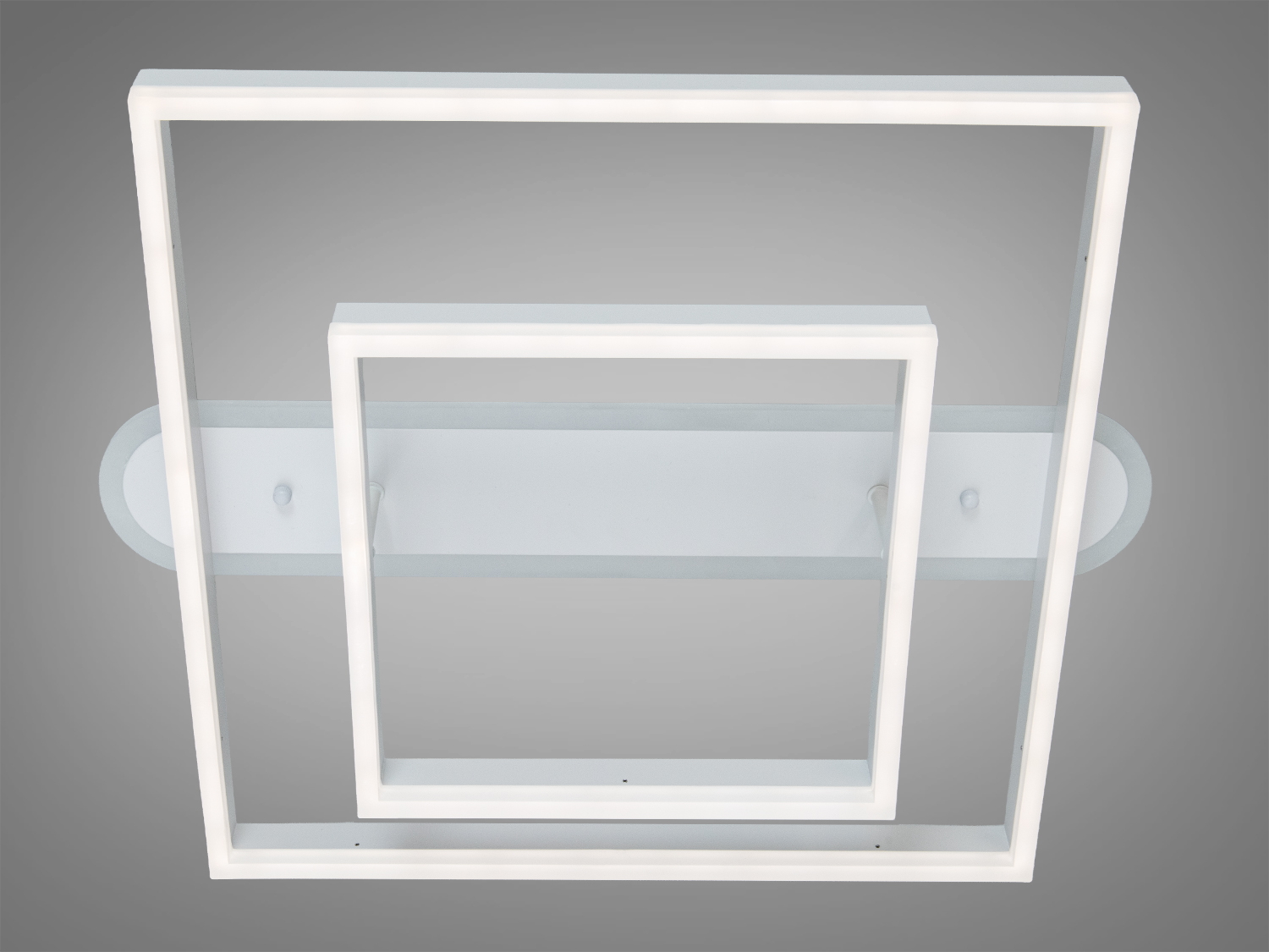 Світильник квадратної форми, біле світло, стельовий монтаж, ідеально підходить для офісного простору з можливістю зміни яскравості.