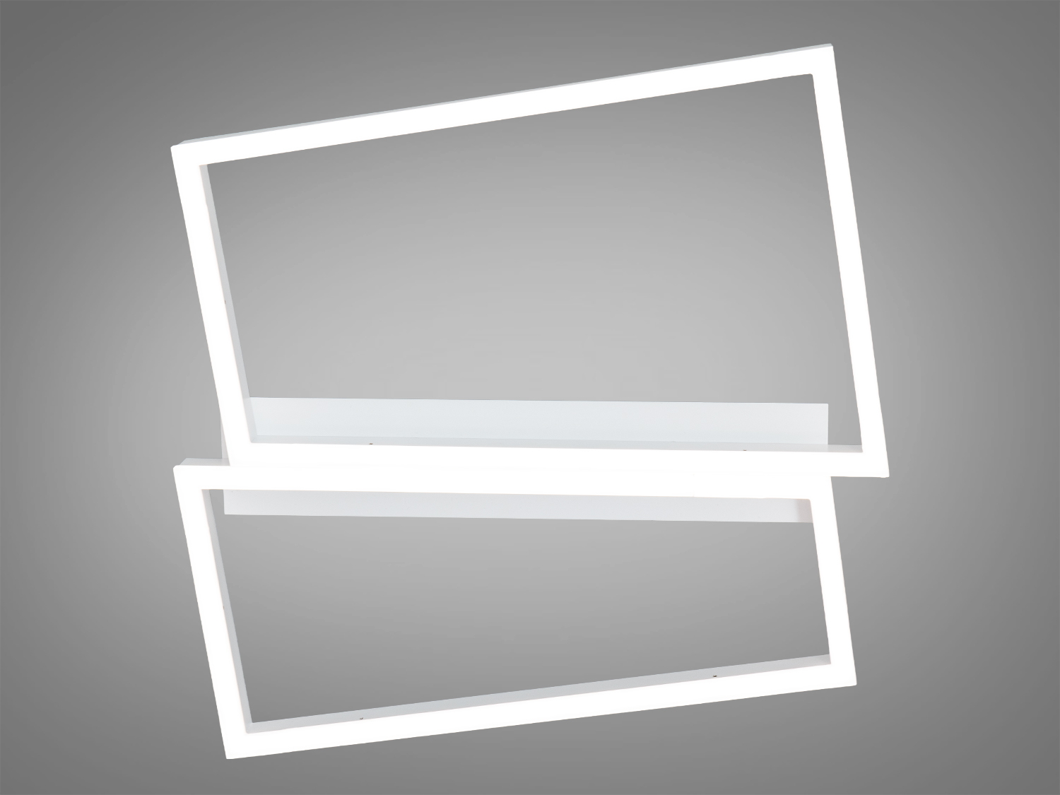 Стельовий світильник з холодним білим світлом, дві прямокутні рамки, ідеально підходить для офісних приміщень.