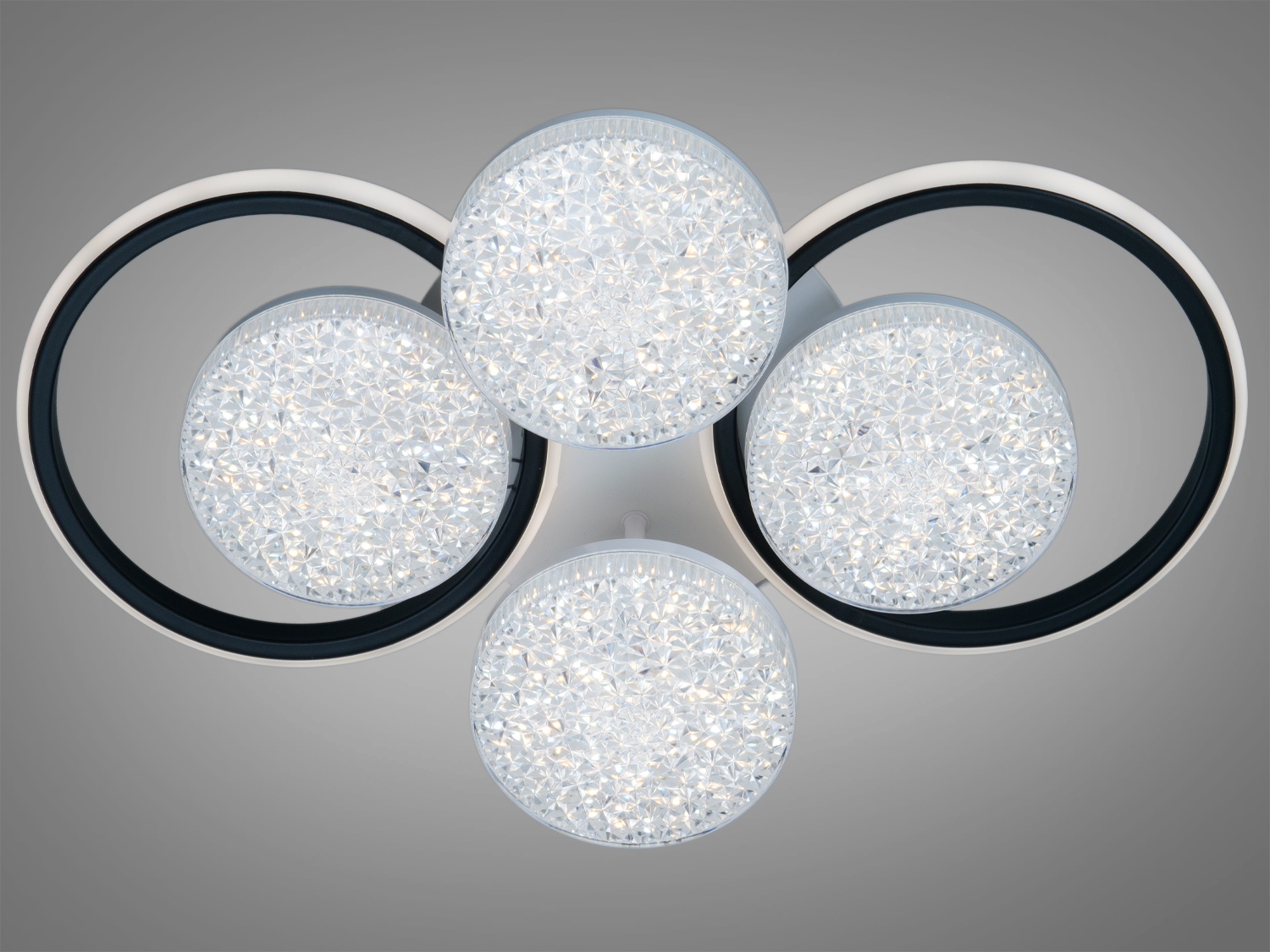 Стельовий світильник з інтегрованими LED кільцями, що створюють сучасний стиль. Призначений для монтажу в інтер′єрах з мінімалістичним дизайном.