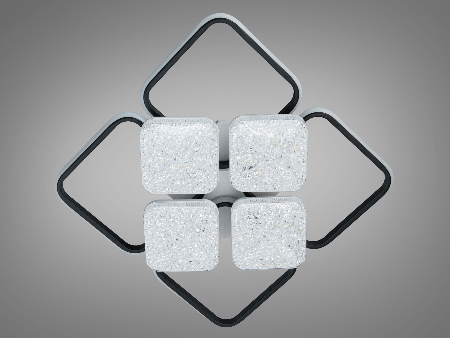 Люстра стельова Diasha LED біла чорна 130W димер