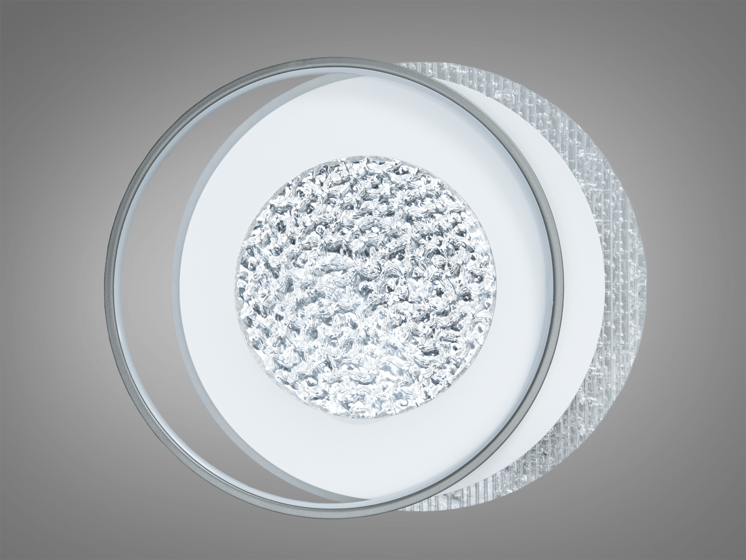 Світлодіодна стельова люстра чорна 90 Вт 15 м²