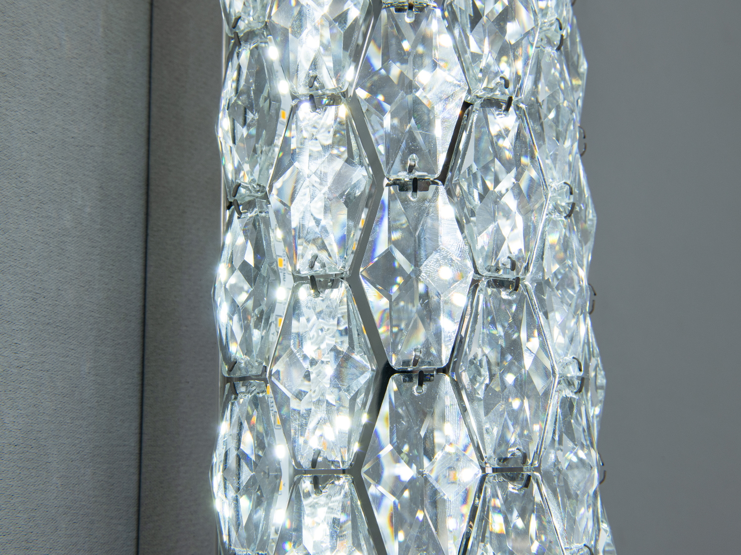 Настінний світильник бра Diasha хром кришталевий каскад