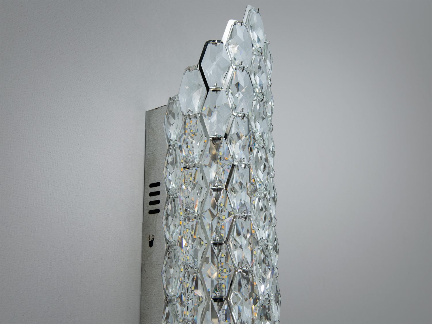 Настінний світильник бра Diasha хром кришталевий каскад
