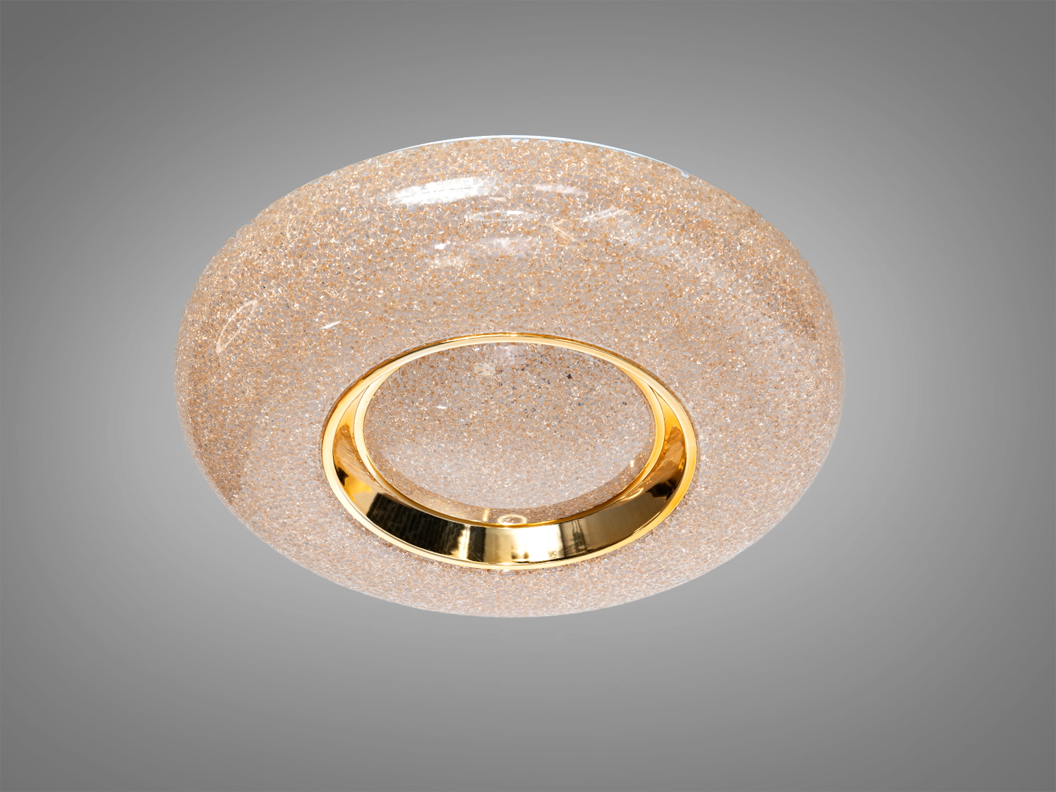 Стельова LED люстра золото 52W