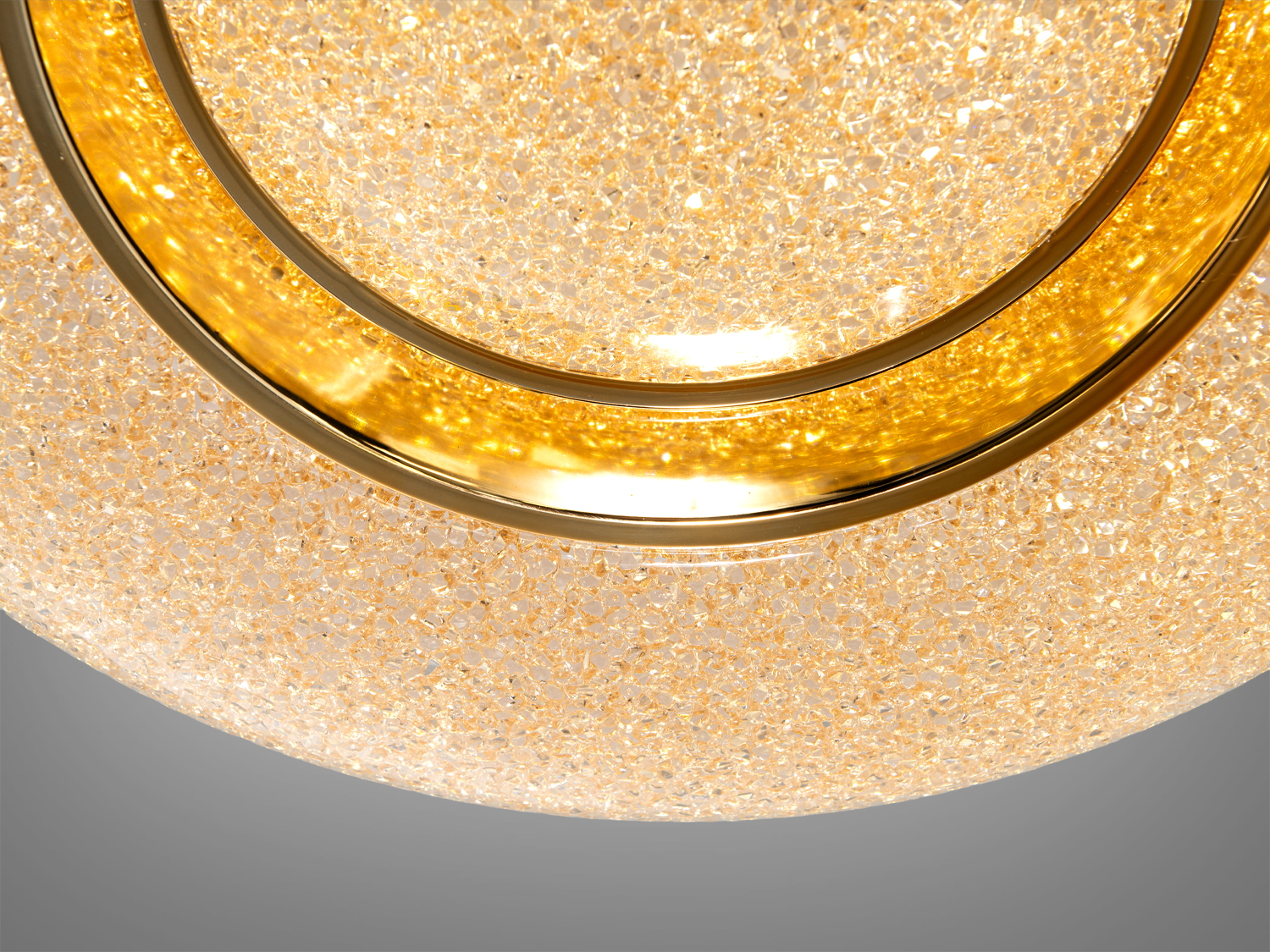 Стельова LED люстра золото 52W