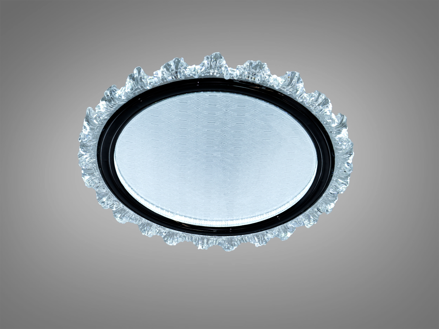 Стельова світлодіодна люстра Diasha, 65Вт, чорна. Три режими 3200/4100/6500К, керування вимикачем. Акриловий розсіювач, металевий каркас, для кімнат до 11 м².