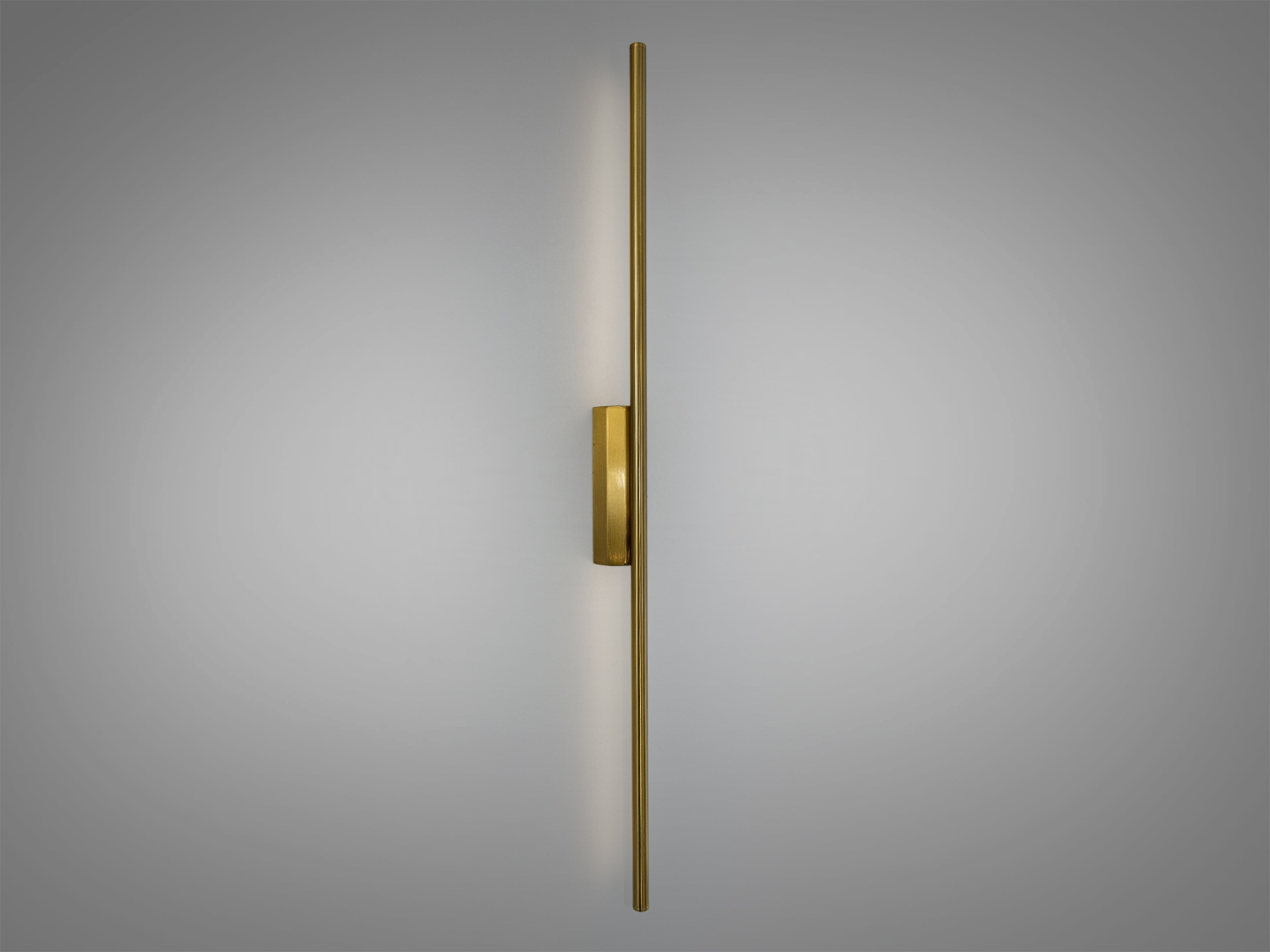 Настінний світильник в кольорі золото, інтегроване світло, підходить для акцентного освітлення. Мінімалістичний дизайн для сучасних просторів.